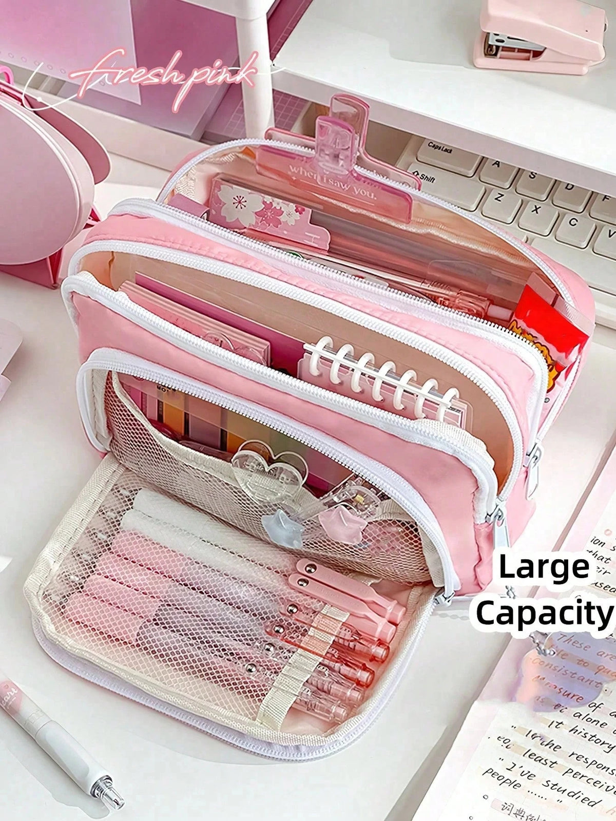 Creative Large Capacity Pencil Case, Desktop Stationery Storage Box, Portable Storage Box For Boys/Girls, Suitable For School/Office, Back To School