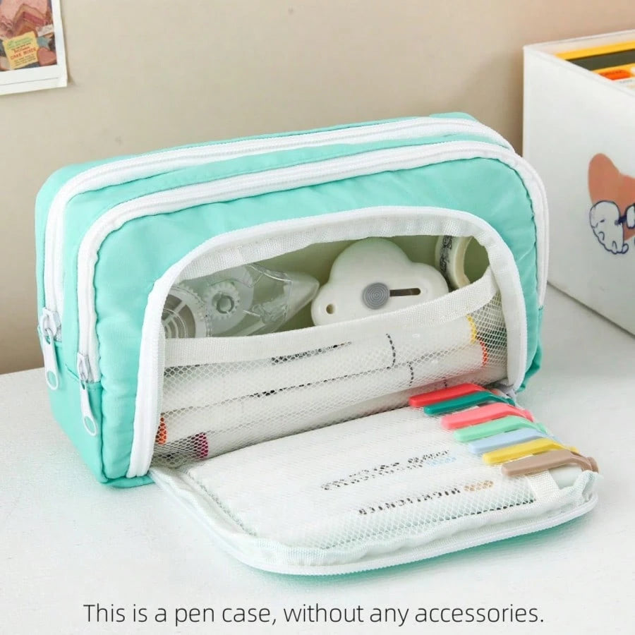 Creative Large Capacity Pencil Case, Desktop Stationery Storage Box, Portable Storage Box For Boys/Girls, Suitable For School/Office, Back To School