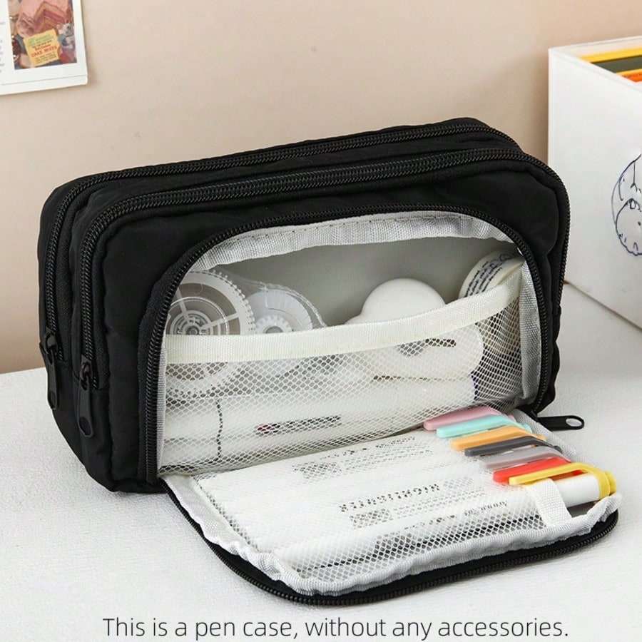 Creative Large Capacity Pencil Case, Desktop Stationery Storage Box, Portable Storage Box For Boys/Girls, Suitable For School/Office, Back To School