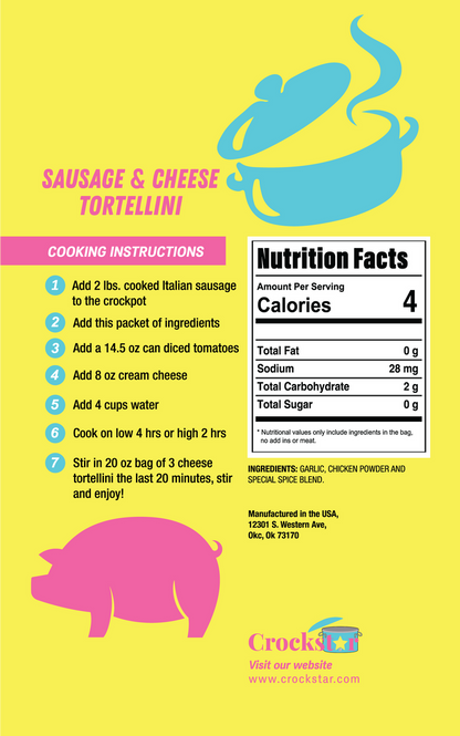 Crockstar: Sausage & Cheese Tortellini