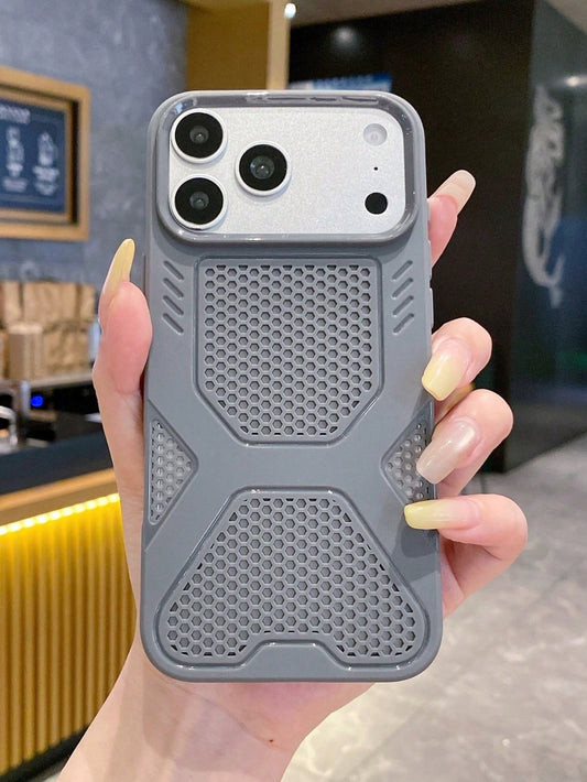CteGlodrix Heat Dissipation Phone Case For Summer, Hollow Mesh Back Design For Continuous Cooling, Compatible With Apple 17 16 15 14 13 12 11 Pro Max Series, Soft Protective Shockproof Phone Cover