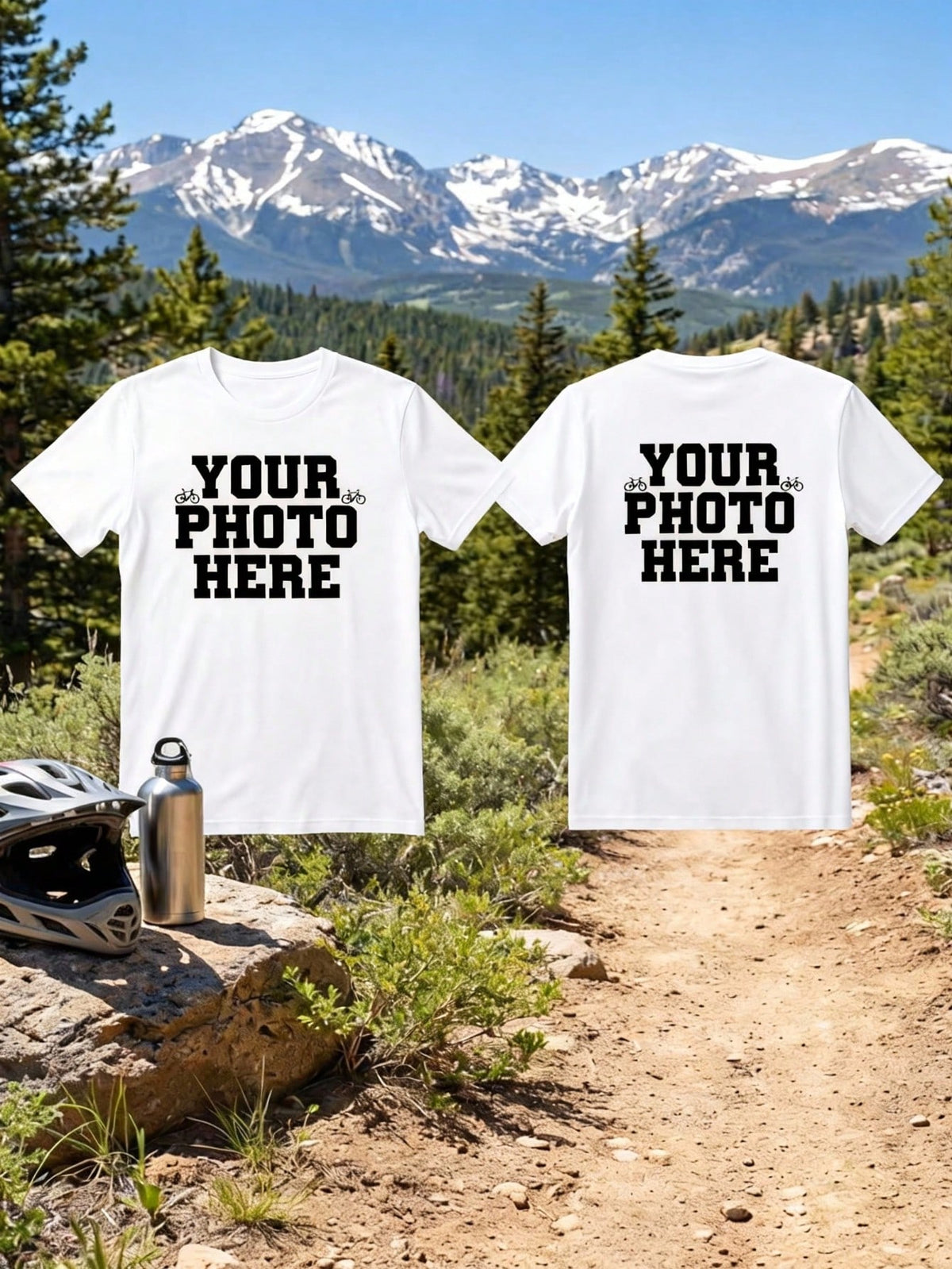 Custom Double Sided Personalized TShirt- 100% Cotton Non-See-Through, Upload Photo/Design For Gift & Outdoor Wear