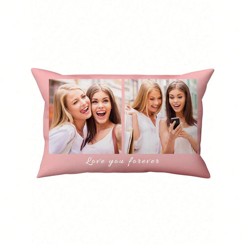 Custom Personalized Photo Text Pillow Soft Comfortable Suitable Daily Halloween Suitable Home Decoration Commemorative Gift It Is The Perfect Gift For Family Members Friends Or Oneself