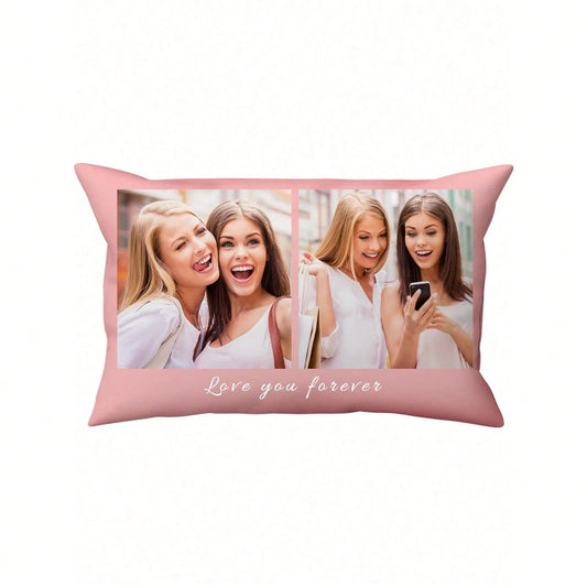 Custom Personalized Photo Text Pillow Soft Comfortable Suitable Daily Halloween Suitable Home Decoration Commemorative Gift It Is The Perfect Gift For Family Members Friends Or Oneself