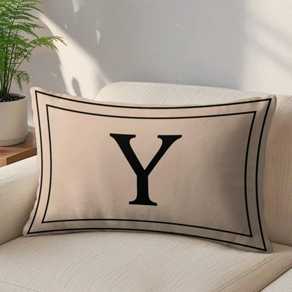 Custom Pillow Case 20″ * 12″ Double-Sided Print Pillow Covers Personalized Letter Home Lumbar Pillow Case, Farmhouse Gifts, Housewarming Gift, Geometric Pattern Living Room Pillow Cover