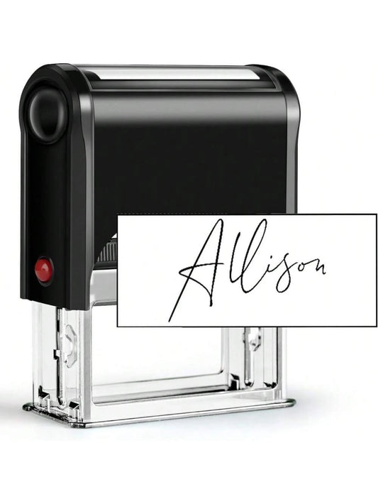 Custom Signature Stamp| Self Inking Personalized Name Stamp| Great For Documents, Checks And Other Paperwork Back To School Multi-Functional,Compact,Seal,Reusable,No-Iron Contracted,Colorful,Cute,Fu