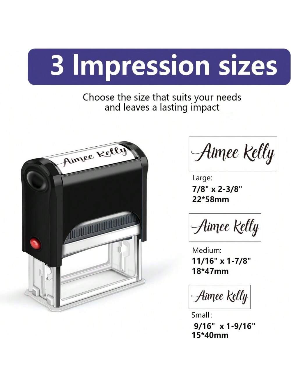 Custom Signature Stamp| Self Inking Personalized Name Stamp| Great For Documents, Checks And Other Paperwork Back To School Multi-Functional,Compact,Seal,Reusable,No-Iron Contracted,Colorful,Cute,Fu