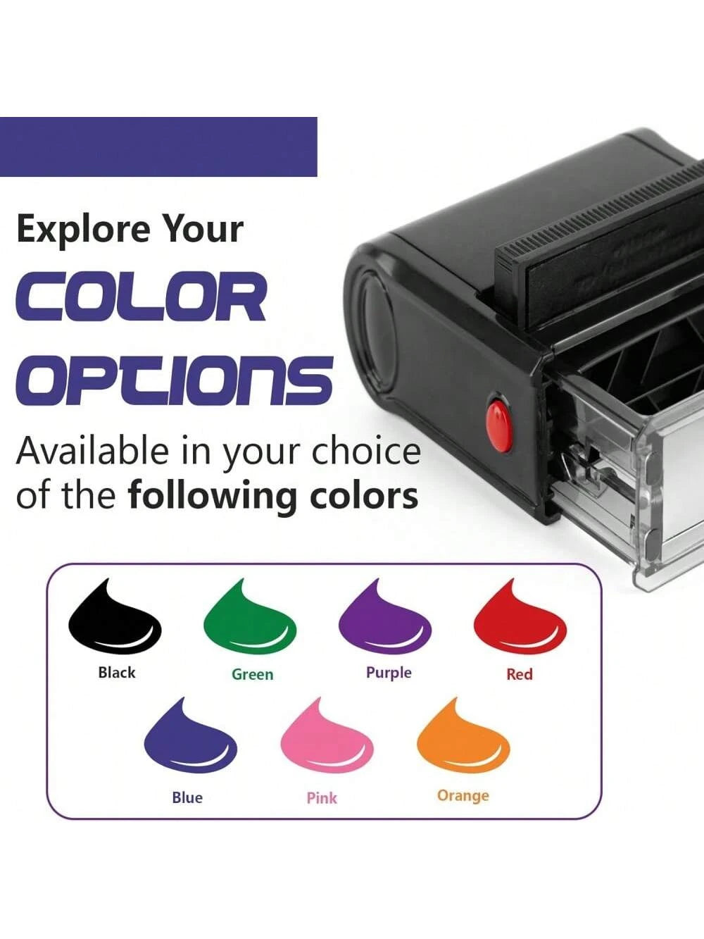Custom Signature Stamp| Self Inking Personalized Name Stamp| Great For Documents, Checks And Other Paperwork Back To School Multi-Functional,Compact,Seal,Reusable,No-Iron Contracted,Colorful,Cute,Fu