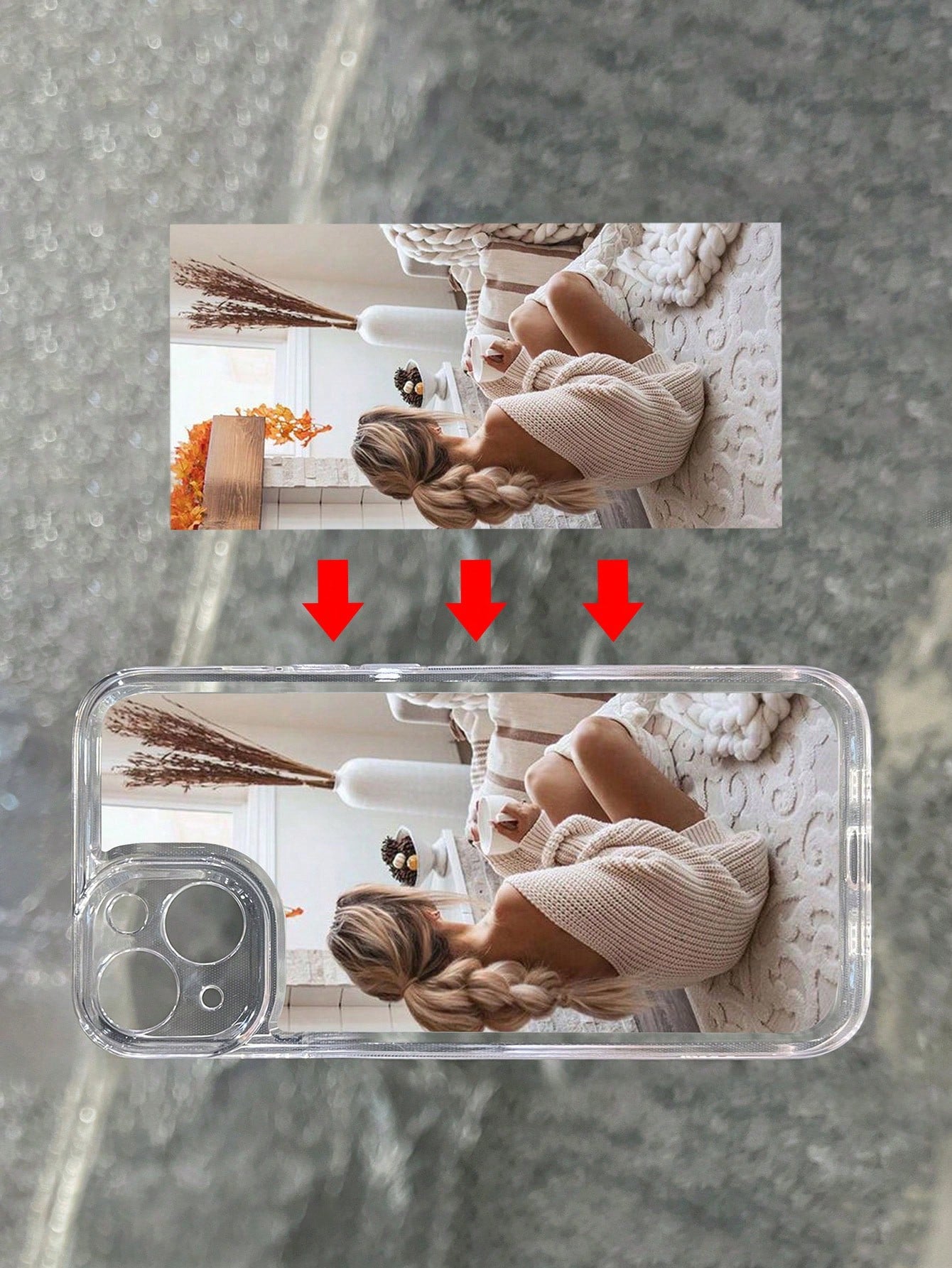 Customizable DIY Anniversary Gift Transparent Soft Phone Case, Personalized Photo Print Protective Cover, Crystal Clear Shockproof Smartphone Shell, Anti-Yellowing Durable Material, Custom Image Phone