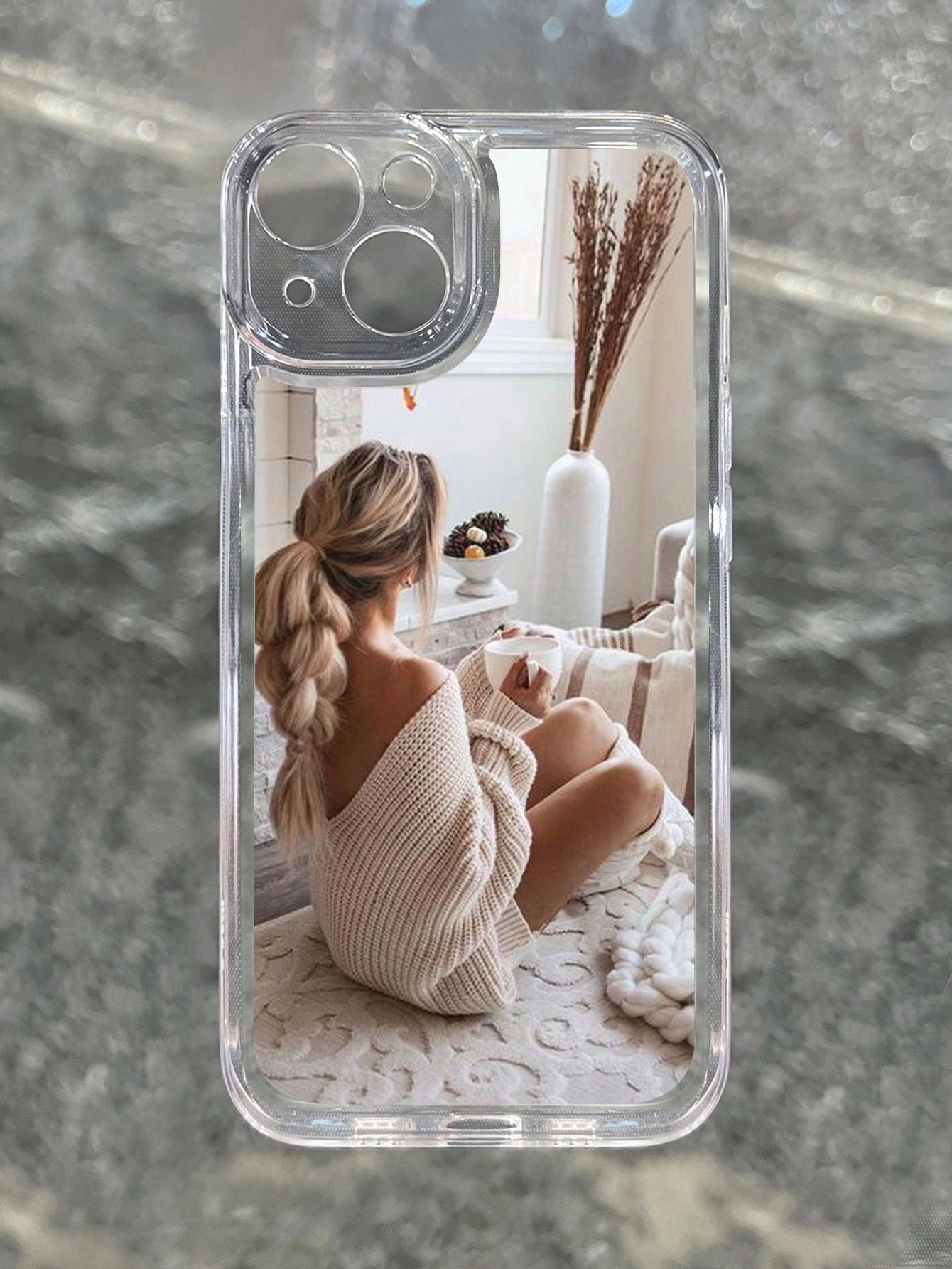 Customizable DIY Anniversary Gift Transparent Soft Phone Case, Personalized Photo Print Protective Cover, Crystal Clear Shockproof Smartphone Shell, Anti-Yellowing Durable Material, Custom Image Phone