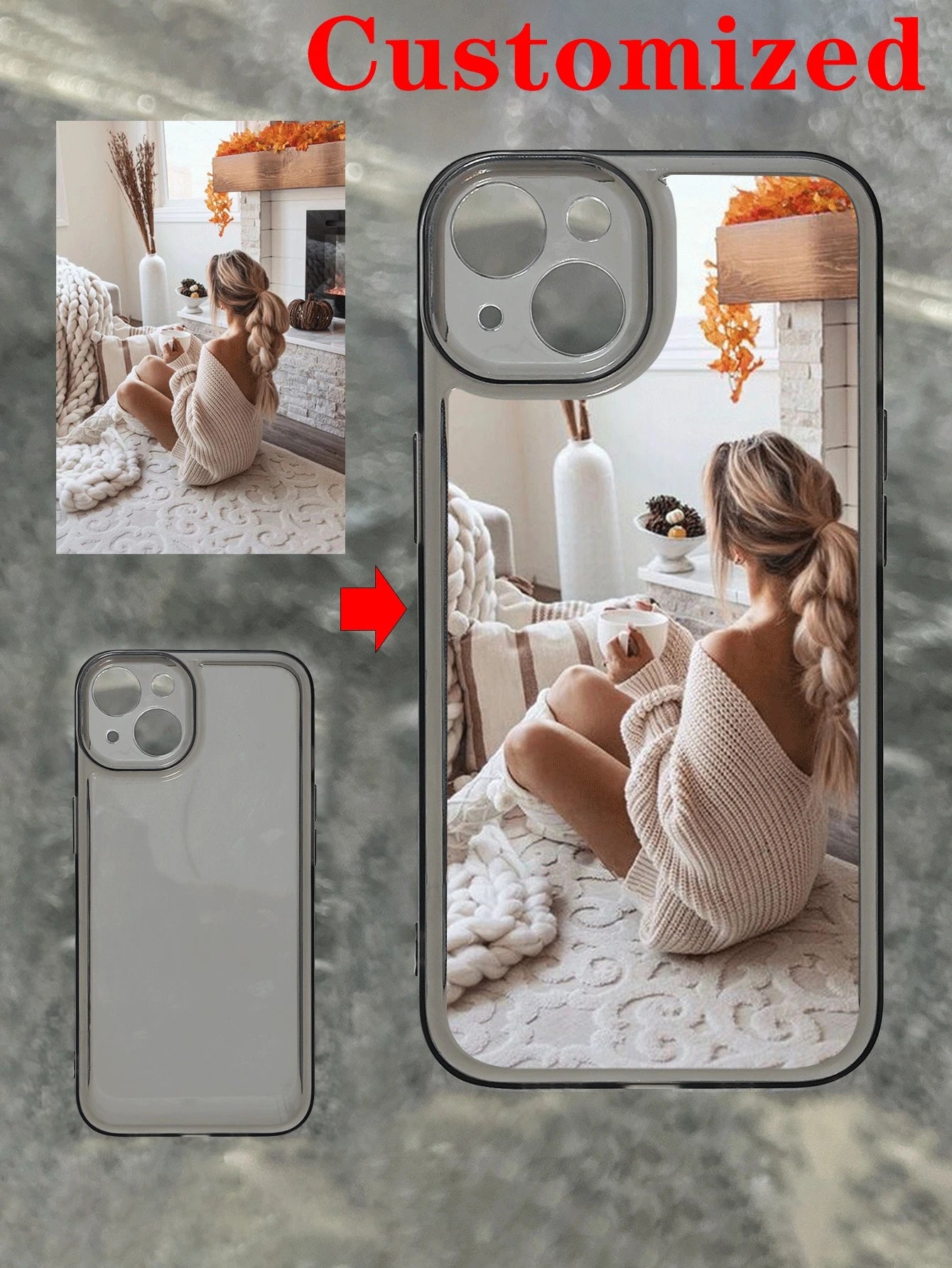 Customizable DIY Anniversary Gift Transparent Soft Phone Case, Personalized Photo Print Protective Cover, Crystal Clear Shockproof Smartphone Shell, Anti-Yellowing Durable Material, Custom Image Phone