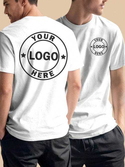 Customizable Front And Back Print Logo Shirt For Company Team Custom Customize T Shirts For Men Tee Personalized Shirt With Photo Customized Tops