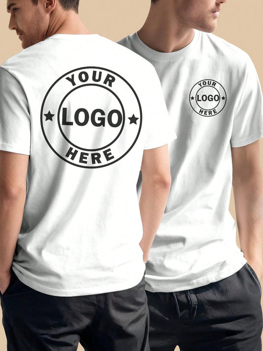 Customizable Front And Back Print Logo Shirt For Company Team Custom Customize T Shirts For Men Tee Personalized Shirt With Photo Customized Tops