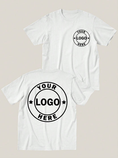 Customizable Front And Back Print Logo Shirt For Company Team Custom Customize T Shirts For Men Tee Personalized Shirt With Photo Customized Tops