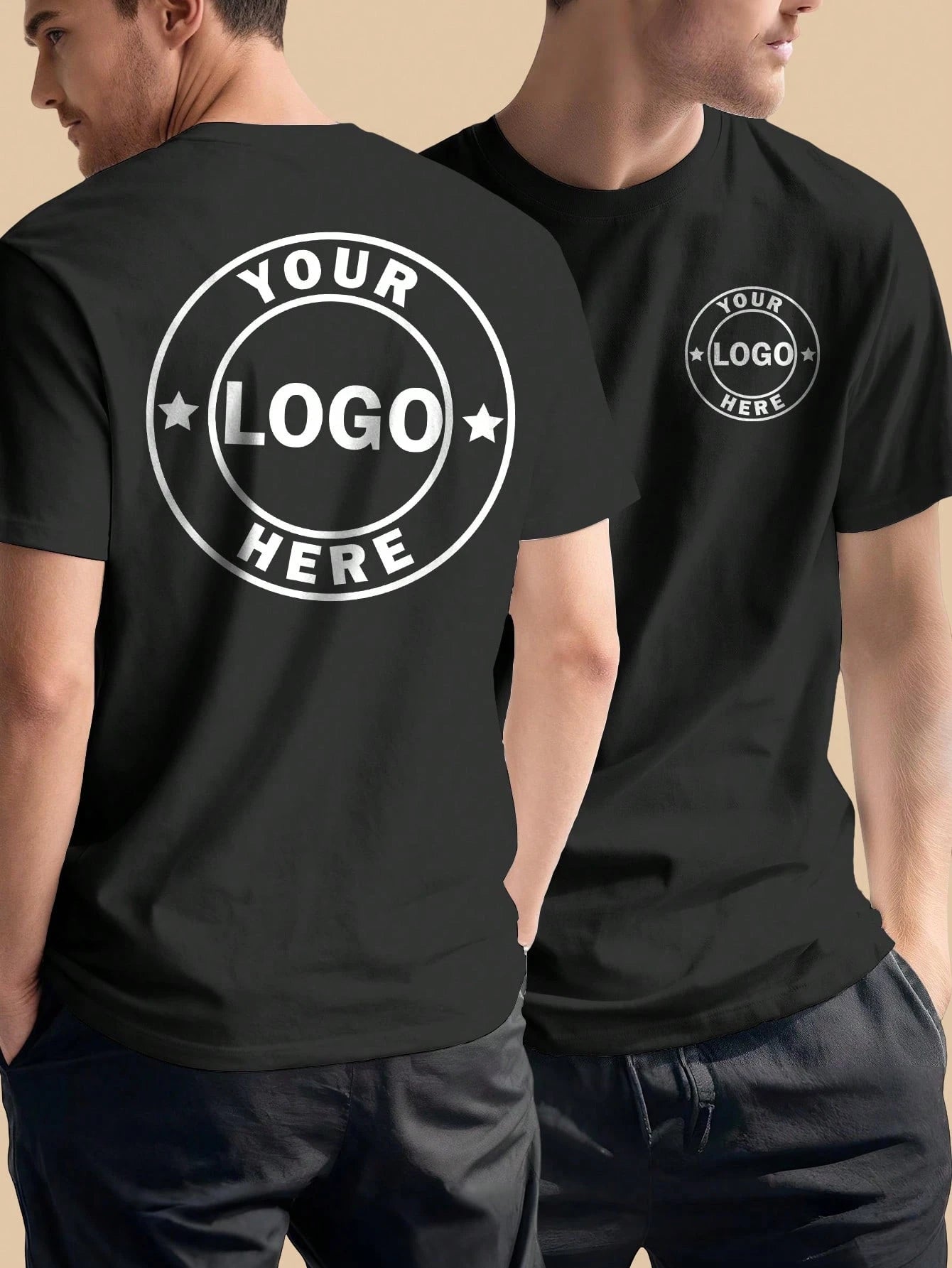 Customizable Front And Back Print Logo Shirt For Company Team Custom Customize T Shirts For Men Tee Personalized Shirt With Photo Customized Tops