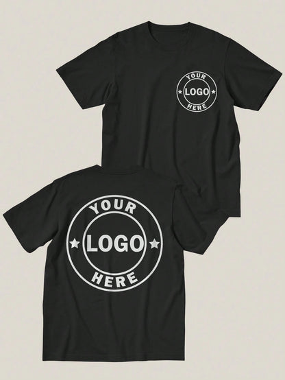 Customizable Front And Back Print Logo Shirt For Company Team Custom Customize T Shirts For Men Tee Personalized Shirt With Photo Customized Tops