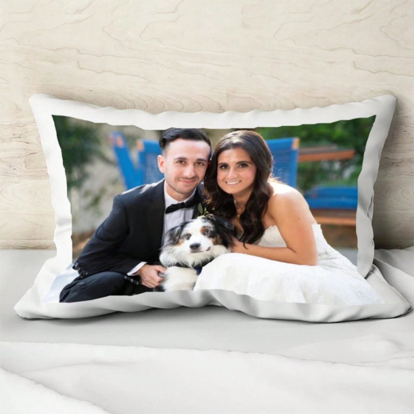 Customized Cushion Covers Personalized Photo Pillow, Single-Sided Printingsoft And Comfortable Cushion Covers, Customized Special Image As Birthday Gifts, Family, Wedding, Souvenir Sofa Bed Car Bedr