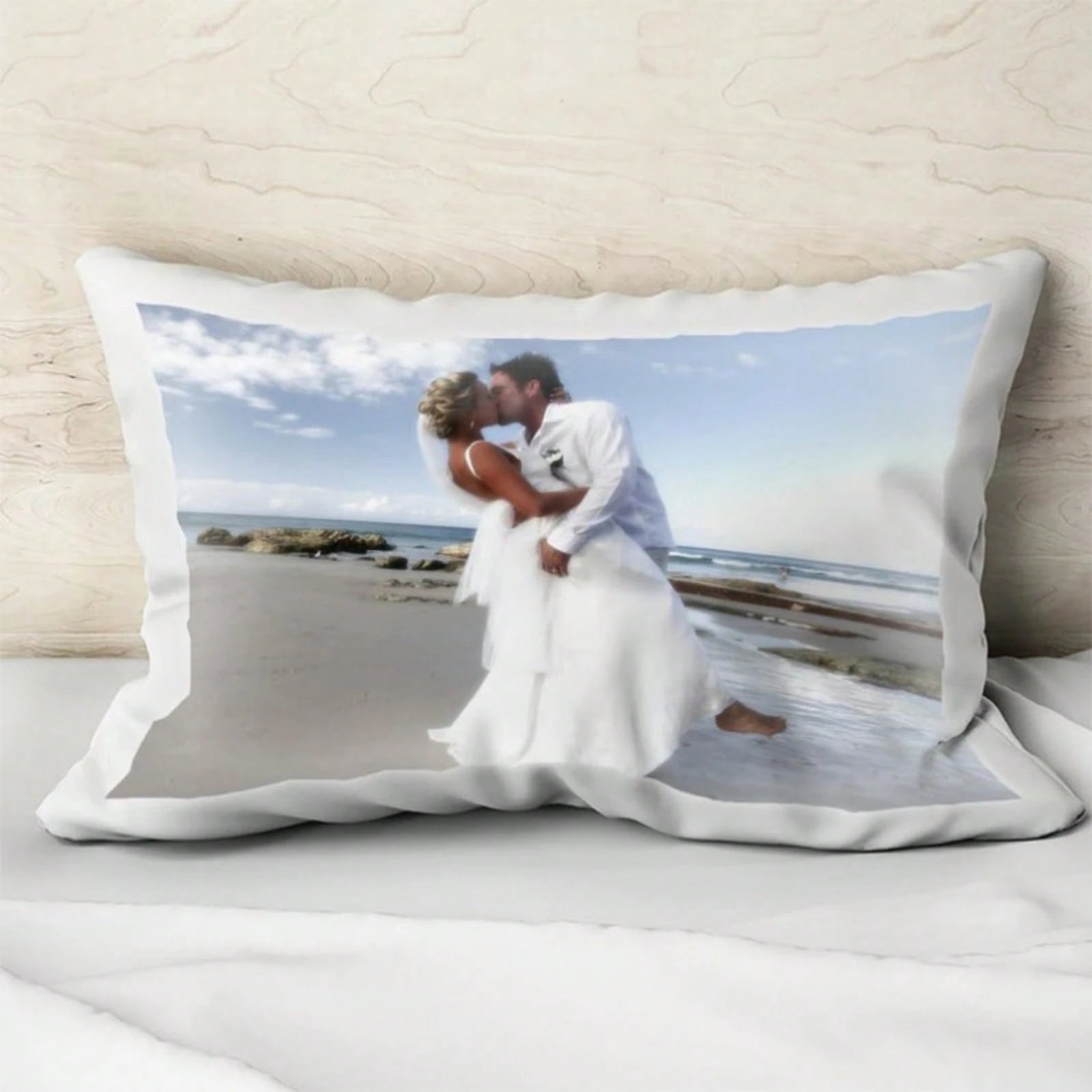 Customized Cushion Covers Personalized Photo Pillow, Single-Sided Printingsoft And Comfortable Cushion Covers, Customized Special Image As Birthday Gifts, Family, Wedding, Souvenir Sofa Bed Car Bedr