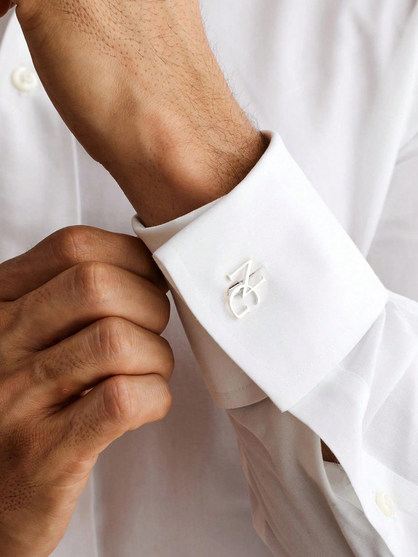 Customized Personalized, Groomsmen Wedding Cufflinks, Initial Cufflinks- Father's Day Gift, Brother's Gift, Stainless Steel, Graduation Ceremony, Millennium, Fashionable, Unisex, Casual, Unique, Fore