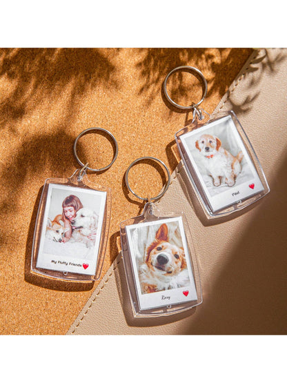 Customized Photo & Text, Personalized Keyring, Couples Keychain, Photo Keychain, Valentine's Day Gift, Birthday Gift, Anniversary Gift, Couples Gift,For Family, Mother's Day Gift, Perfect Gift, Thou