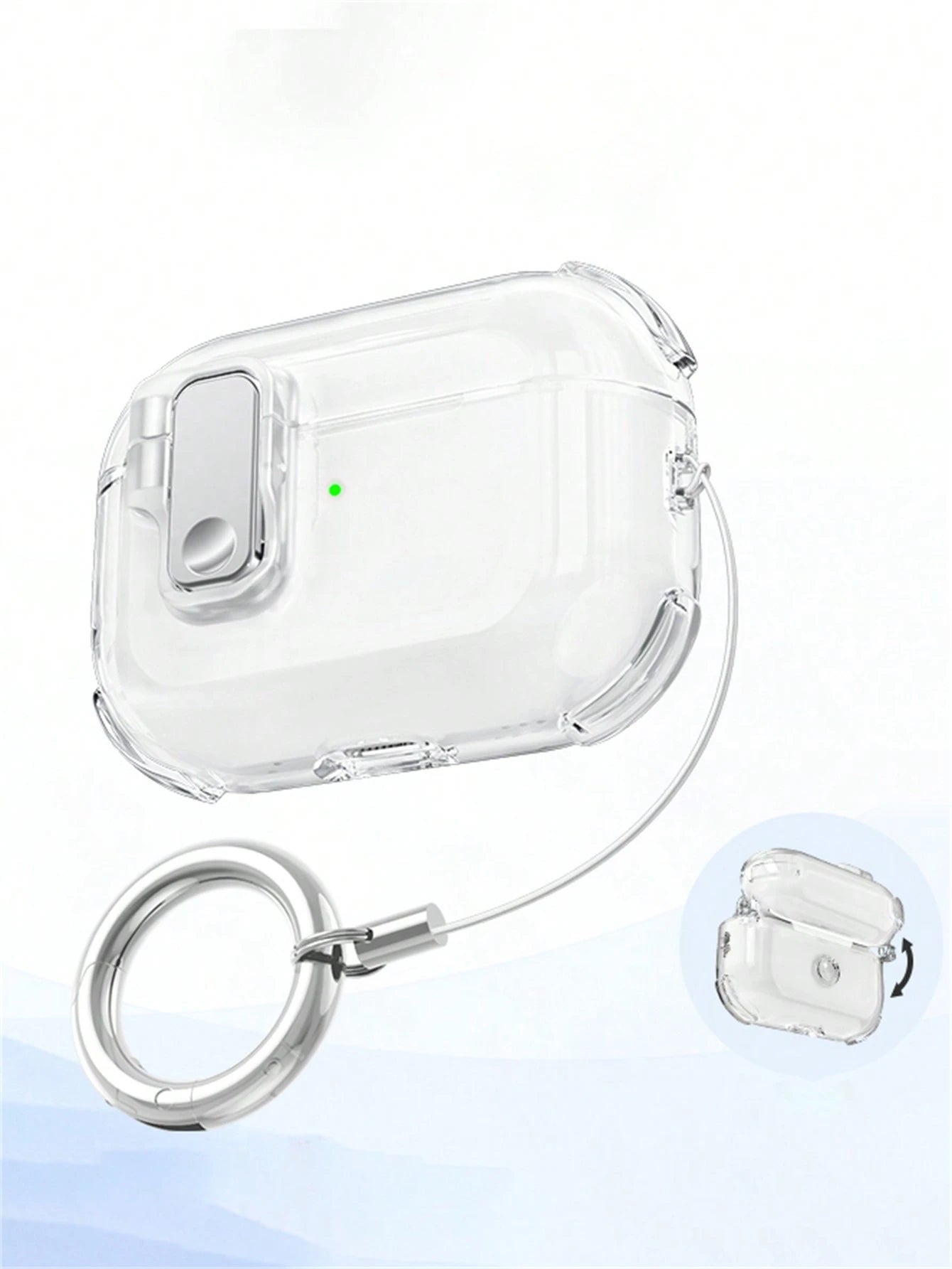 Cute Anti-Drop Automatic Transparent Earphone Protective Case, Compatible With 1 2 3 4 Generation, Compatible With Pro 2 Pro 3, With Lock Anti-Loss Protective Case