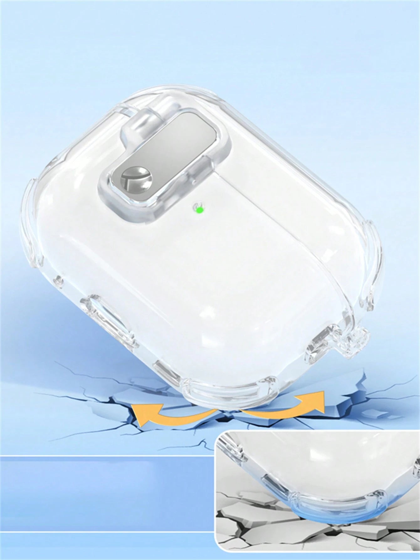 Cute Anti-Drop Automatic Transparent Earphone Protective Case, Compatible With 1 2 3 4 Generation, Compatible With Pro 2 Pro 3, With Lock Anti-Loss Protective Case