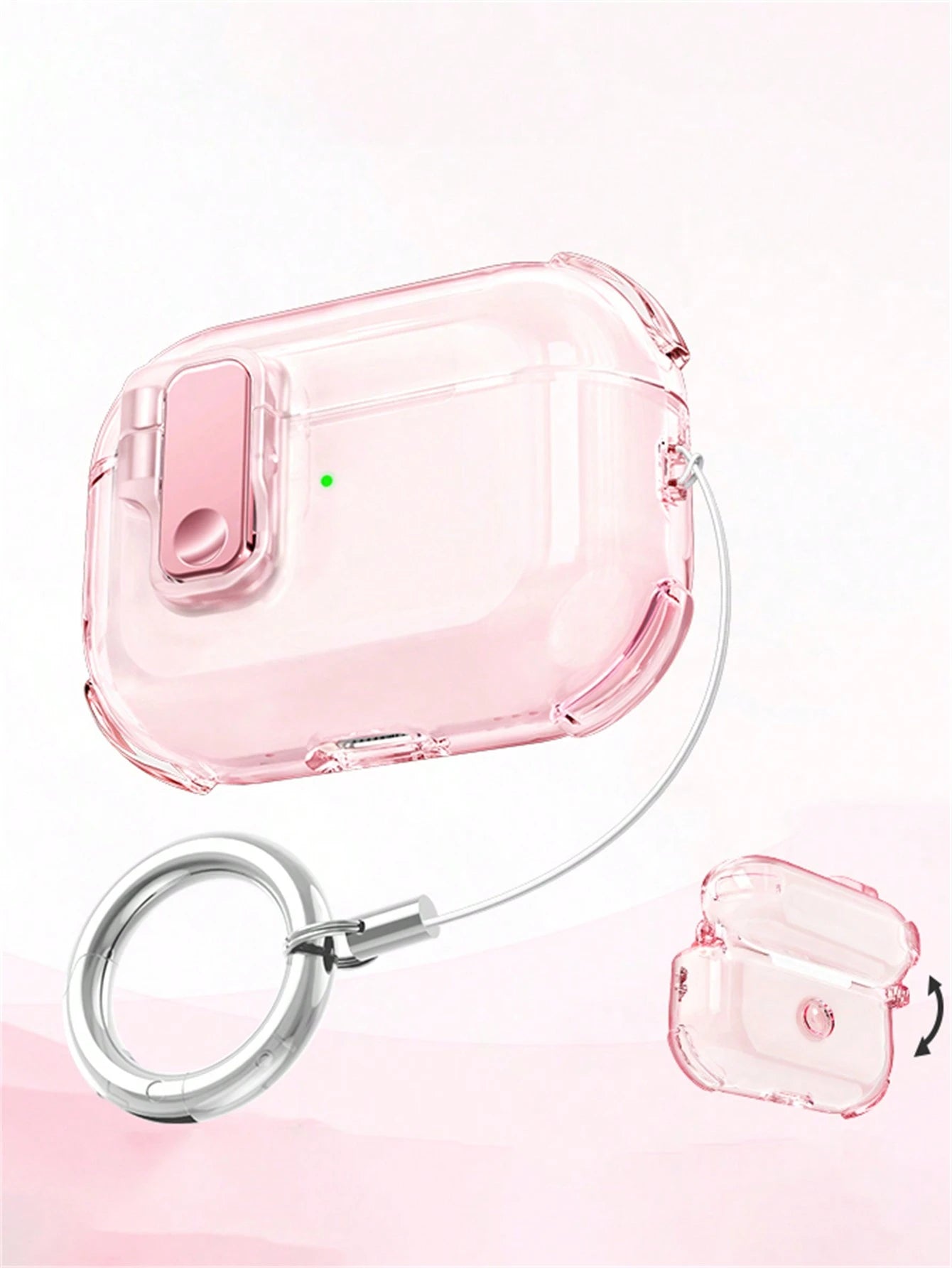 Cute Anti-Drop Automatic Transparent Earphone Protective Case, Compatible With 1 2 3 4 Generation, Compatible With Pro 2 Pro 3, With Lock Anti-Loss Protective Case