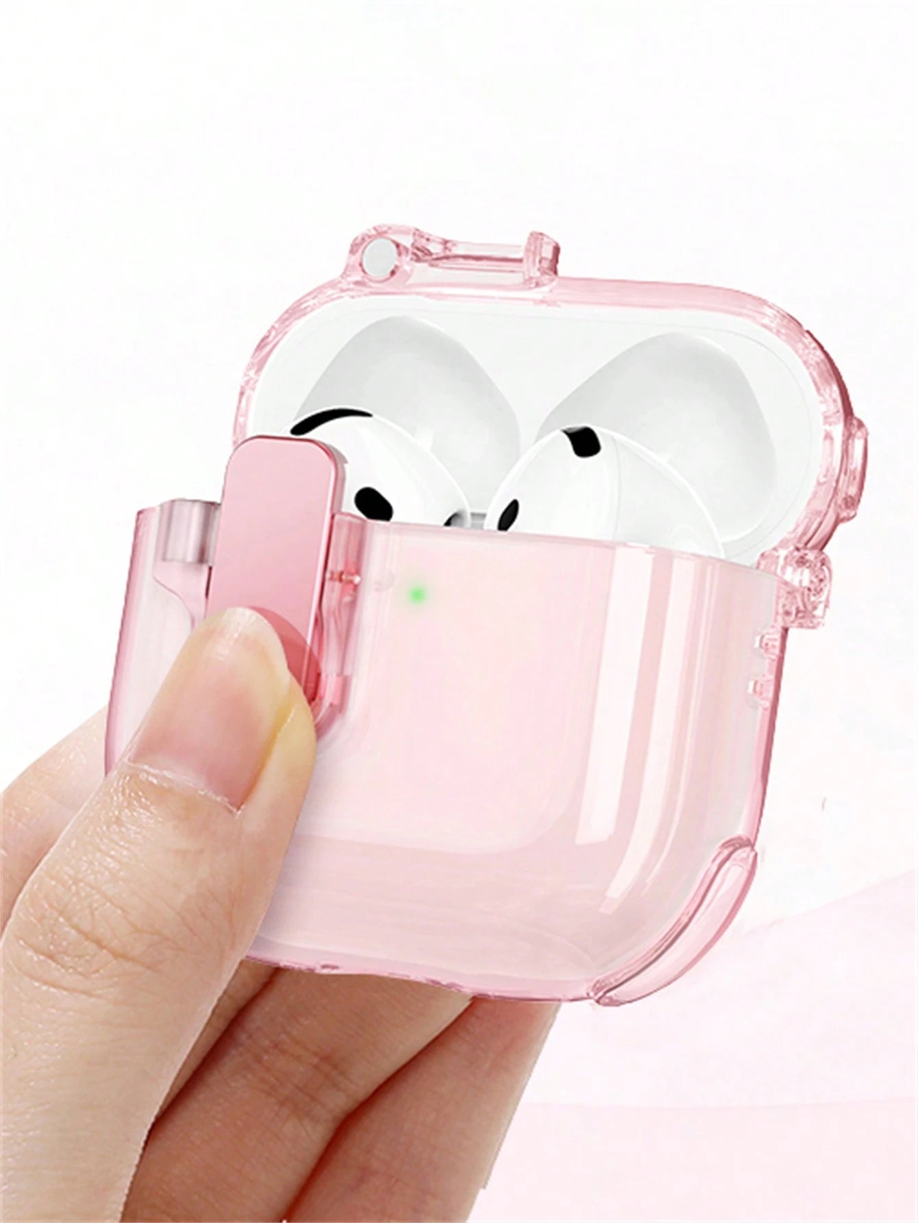 Cute Anti-Drop Automatic Transparent Earphone Protective Case, Compatible With 1 2 3 4 Generation, Compatible With Pro 2 Pro 3, With Lock Anti-Loss Protective Case
