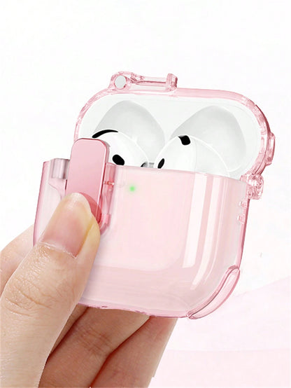 Cute Anti-Drop Automatic Transparent Earphone Protective Case, Compatible With 1 2 3 4 Generation, Compatible With Pro 2 Pro 3, With Lock Anti-Loss Protective Case