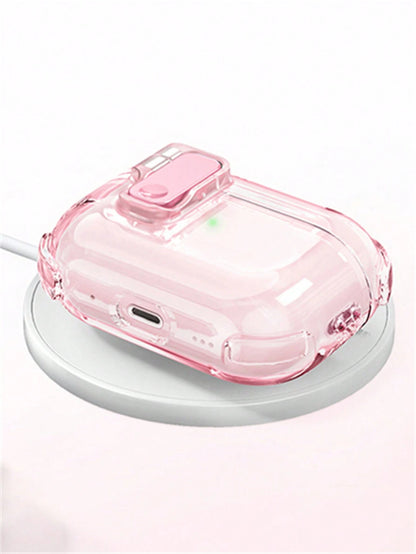 Cute Anti-Drop Automatic Transparent Earphone Protective Case, Compatible With 1 2 3 4 Generation, Compatible With Pro 2 Pro 3, With Lock Anti-Loss Protective Case