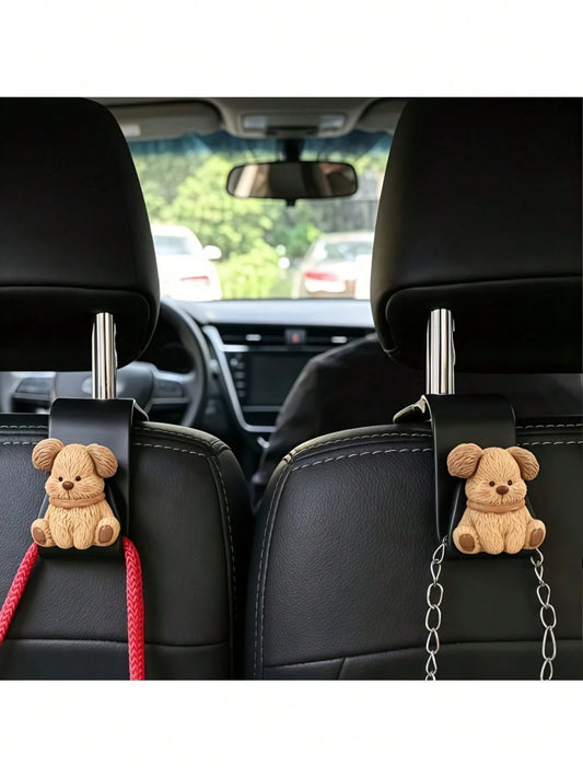 Cute Doll Car Rear Seat Storage Hook, Creative Multi-Functional Small Hook, Headrest Storage Hook, Car Accessory, Suitable For Handbags, Wallets, Shopping Bags, Hats Storage