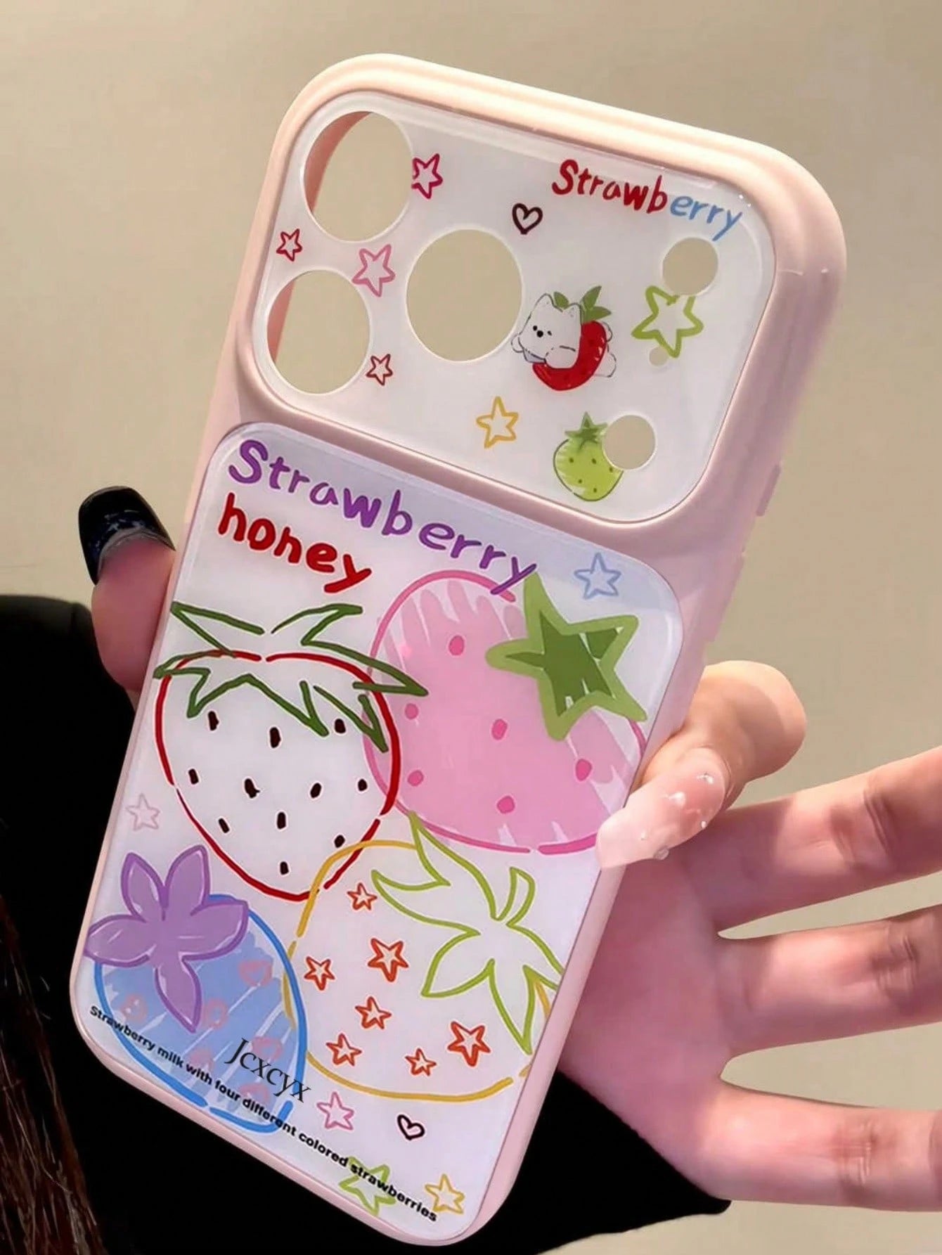 Cute Full-Screen Red Strawberry Dessert White Background Phone Case, Suitable For IPhone 17 Pro Max 16 15 14 Pro Max, Girly Fresh Sweet Protective Back Cover