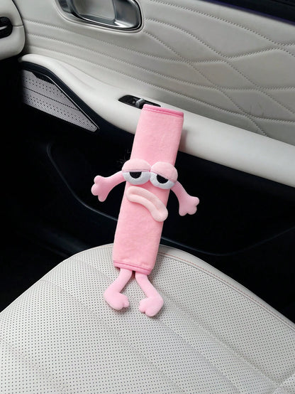 Cute & Funny Car Seat Belt Shoulder Pad, Creative Car Safety Belt Protector, Anti-Chafing Cushion Cover, Car Interior Accessory For Men And Women