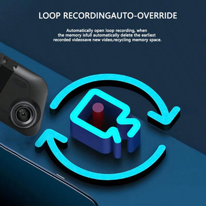 Dash Cam For Car, 4.5-Inch Rearview Mirror 1080P, 32G Memory Card(Optional), Front And Rear Dual Cameras, Super Night Vision, Parking Assist, Loop Recording, 24-Hour Parking Monitor, Car Reverse Camer