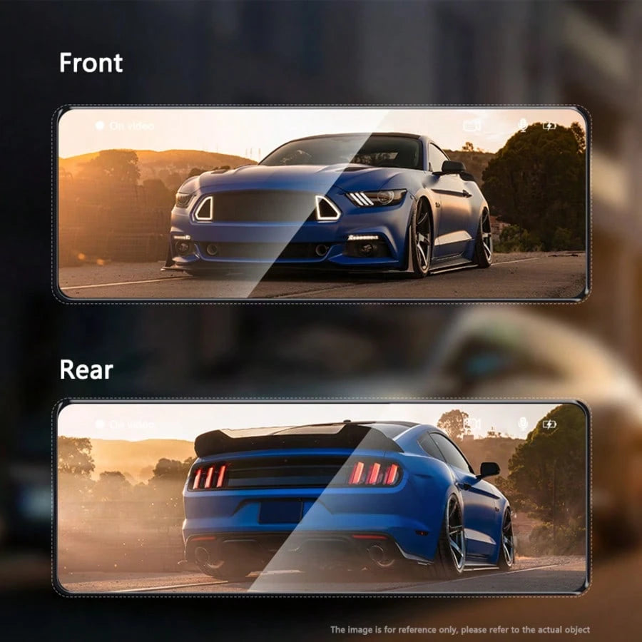Dash Cam For Car, 4.5-Inch Rearview Mirror 1080P, 32G Memory Card(Optional), Front And Rear Dual Cameras, Super Night Vision, Parking Assist, Loop Recording, 24-Hour Parking Monitor, Car Reverse Camer