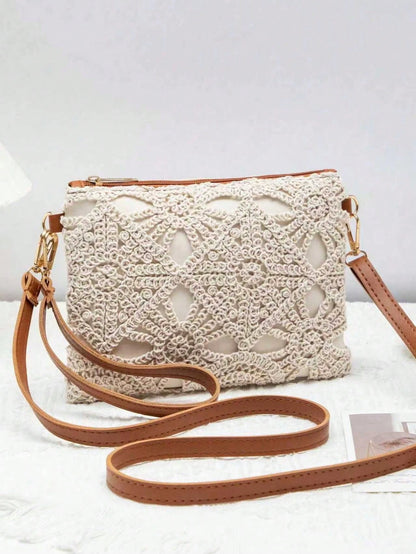 DAZY 2025 New Hollow Flower Handbag Women's Casual Style Small Square Bag Luxury Daily Matching