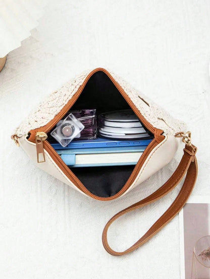 DAZY 2025 New Hollow Flower Handbag Women's Casual Style Small Square Bag Luxury Daily Matching