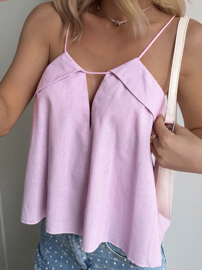 DAZY Women's Casual Sleeveless Camisole, Sexy & Comfortable For Summer Y2k Halter Top