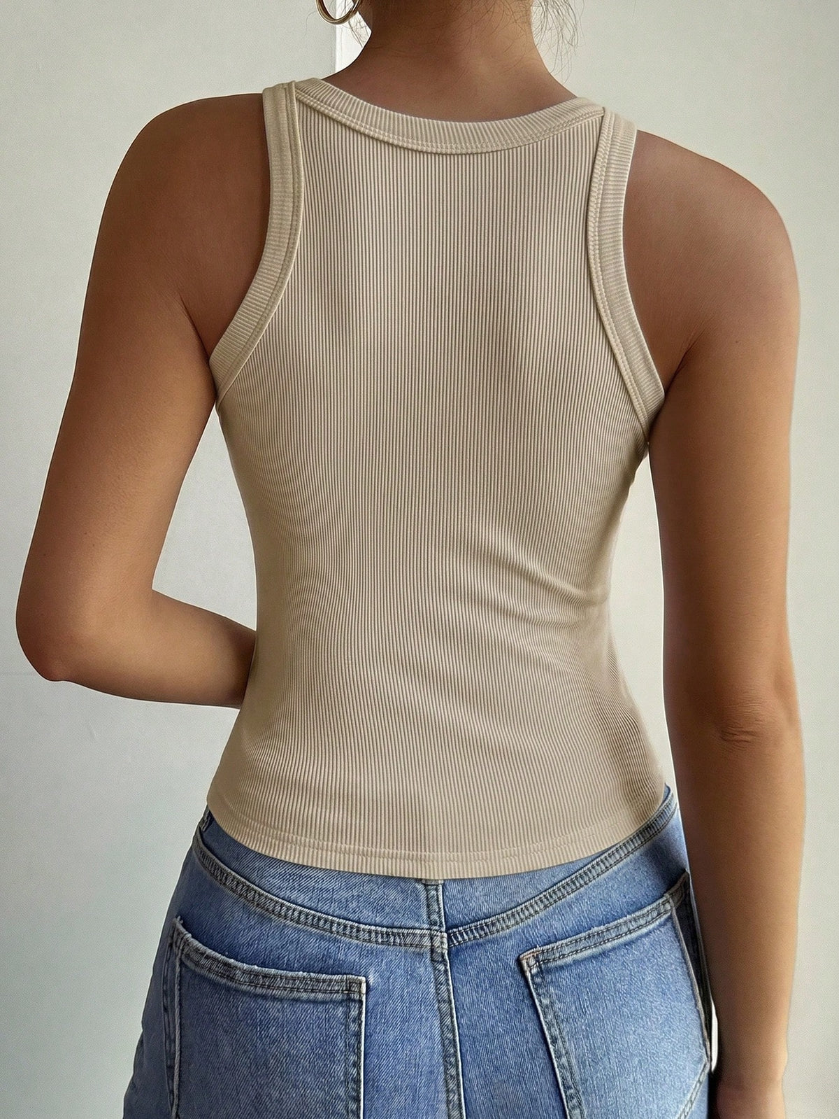 DAZY Women's Elegant Solid Color Slim Fit Camisole, Suitable For Autumn & Winter