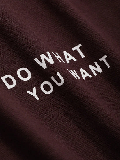 DAZY Women's Slogan Print Cropped Short Sleeve T-Shirt DO WHAT YOU WA Summer