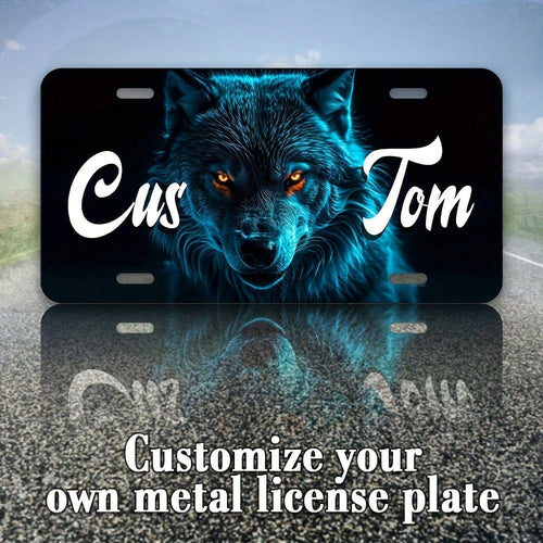 Decorative Car Personalized Retro Aluminum License Plate, 6x12inch (30x 15cm ), Personalized Car Front Plate, Vehicle Hanging Ornament, All-Season Decoration, Durable Outdoor Use, Dustproof Waterproof