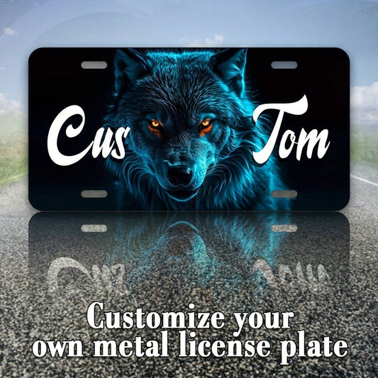 Decorative Car Personalized Retro Aluminum License Plate, 6x12inch (30x 15cm ), Personalized Car Front Plate, Vehicle Hanging Ornament, All-Season Decoration, Durable Outdoor Use, Dustproof Waterproof
