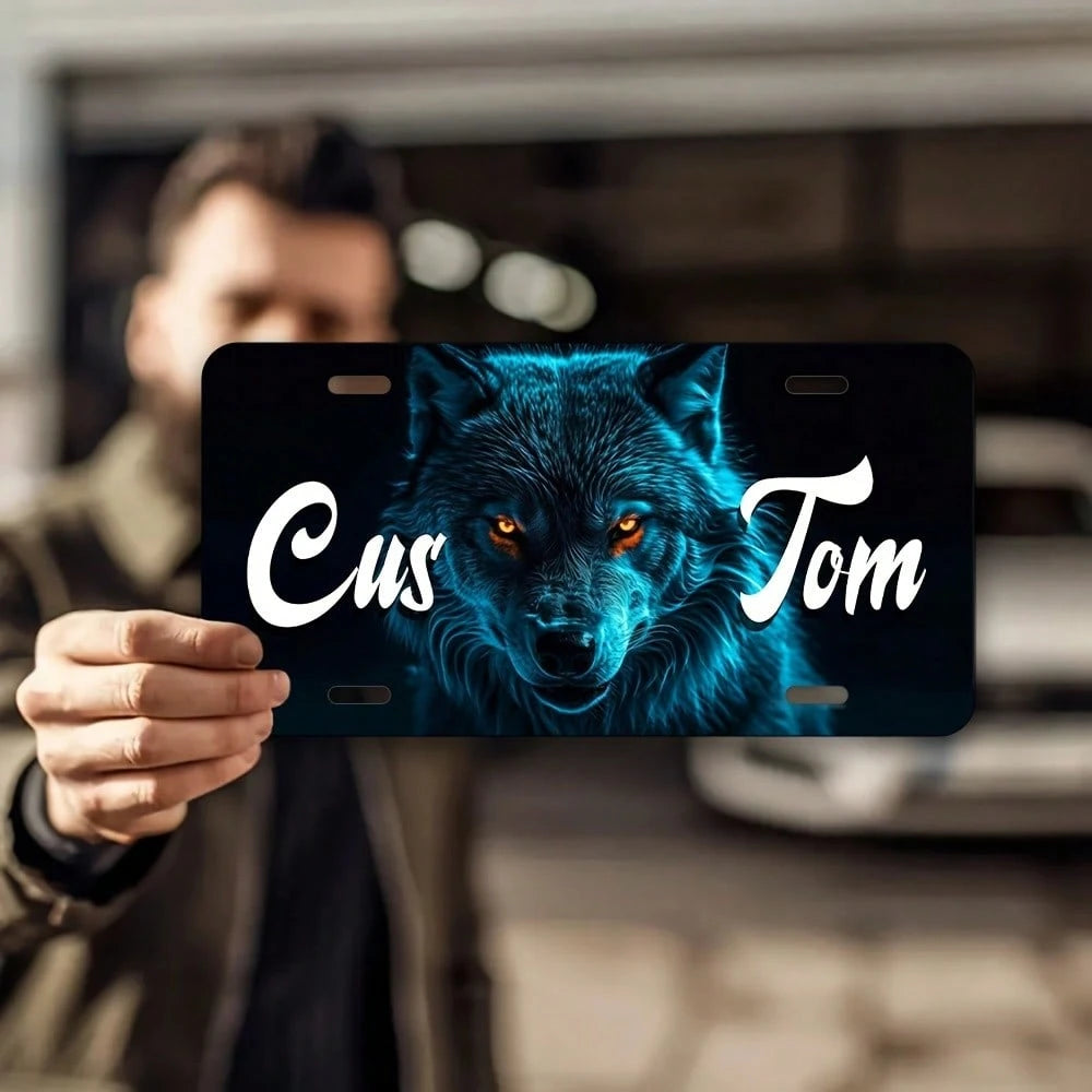 Decorative Car Personalized Retro Aluminum License Plate, 6x12inch (30x 15cm ), Personalized Car Front Plate, Vehicle Hanging Ornament, All-Season Decoration, Durable Outdoor Use, Dustproof Waterproof