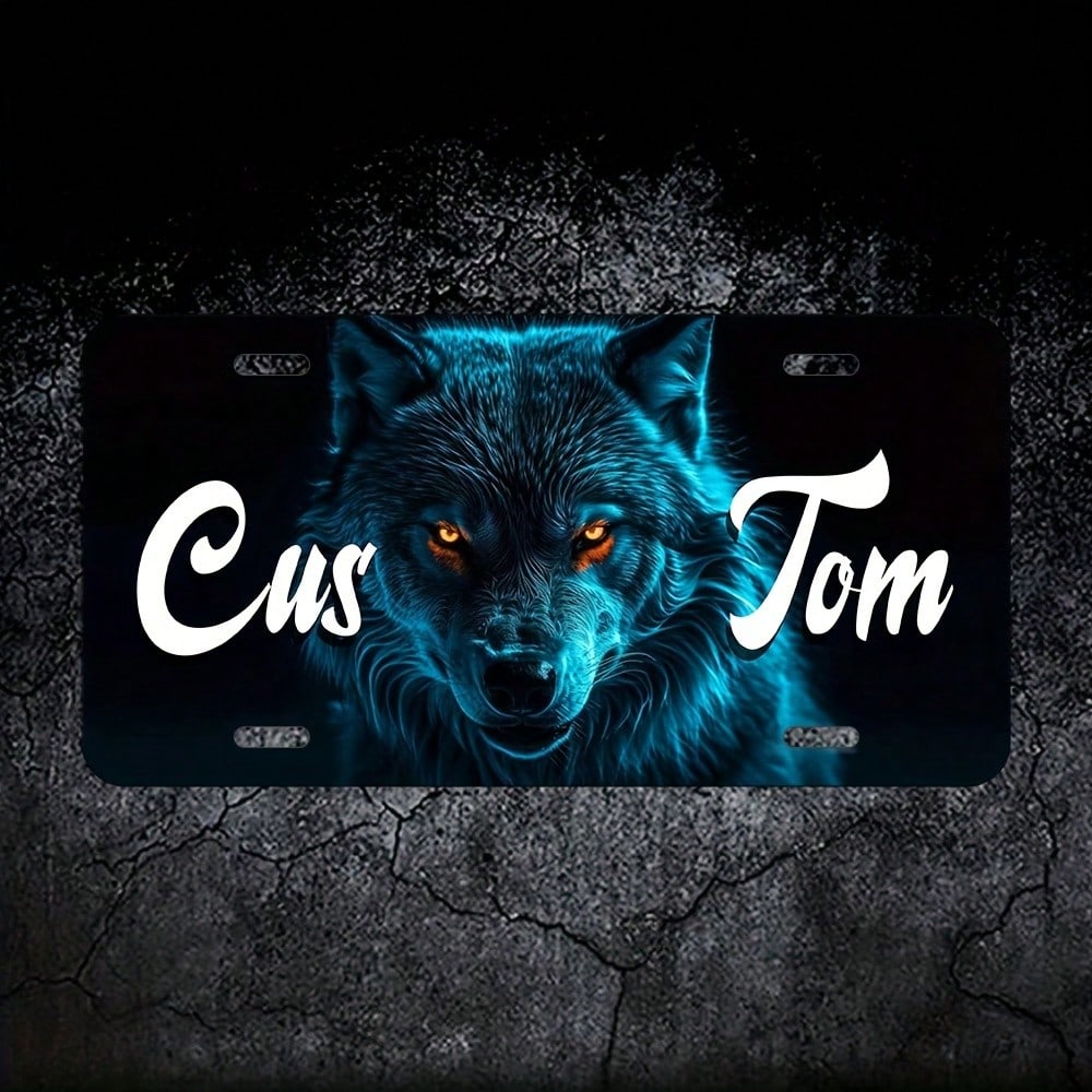 Decorative Car Personalized Retro Aluminum License Plate, 6x12inch (30x 15cm ), Personalized Car Front Plate, Vehicle Hanging Ornament, All-Season Decoration, Durable Outdoor Use, Dustproof Waterproof