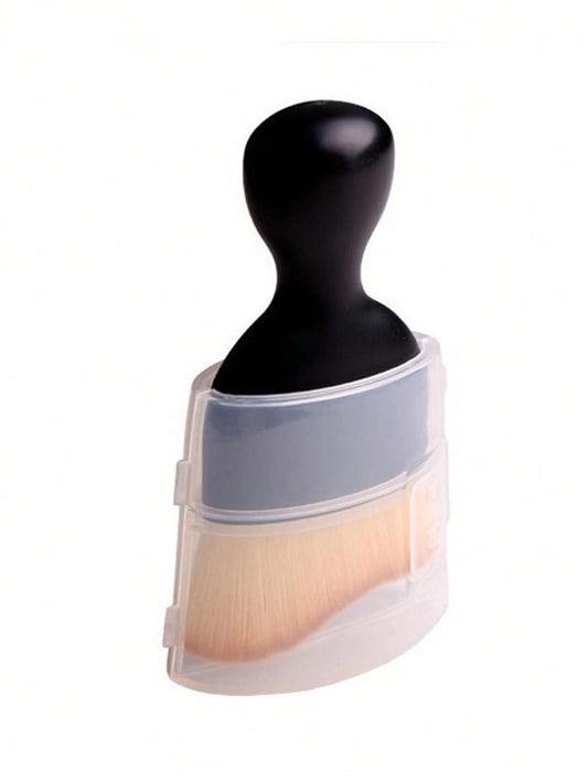 Detailing Brush,1pc Car Interior Crevice Duster, Short Bristle Brush With Storage Box, Makeup Brush, Suitable For Cleaning Air Conditioning Vents, Auto Cleaning Tool, Makeup Sponge