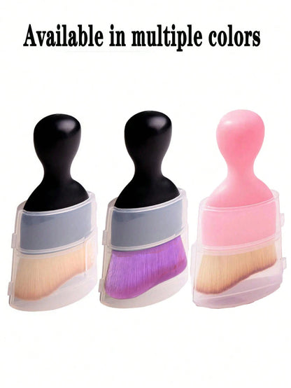 Detailing Brush,1pc Car Interior Crevice Duster, Short Bristle Brush With Storage Box, Makeup Brush, Suitable For Cleaning Air Conditioning Vents, Auto Cleaning Tool, Makeup Sponge