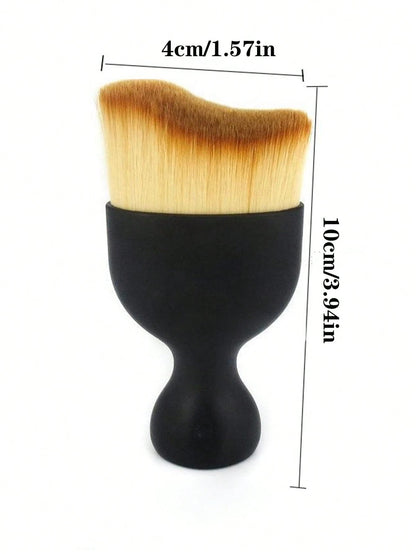 Detailing Brush,1pc Car Interior Crevice Duster, Short Bristle Brush With Storage Box, Makeup Brush, Suitable For Cleaning Air Conditioning Vents, Auto Cleaning Tool, Makeup Sponge