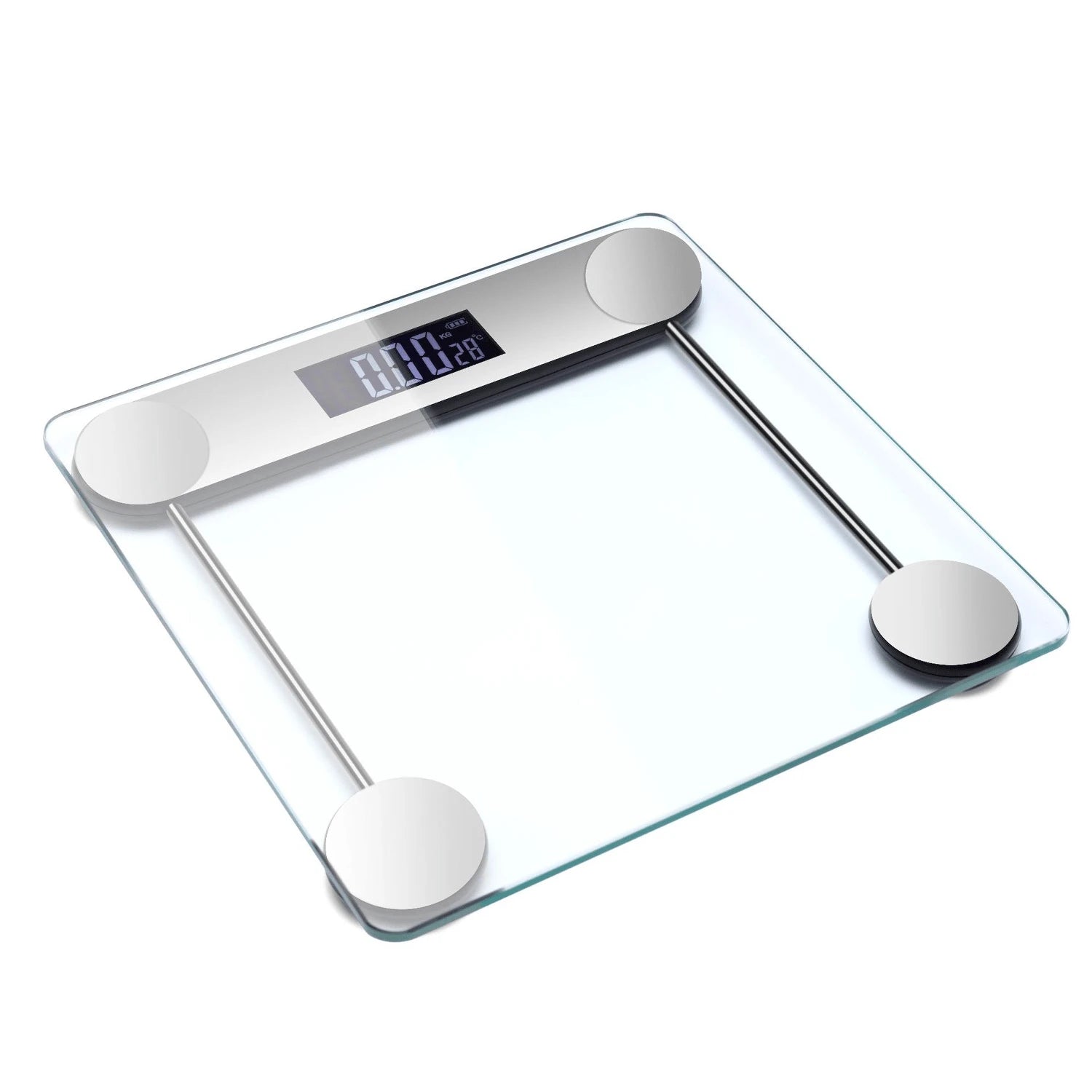 Digital Scales For Body Weight, Accurate Bathroom Scales With Large LED Display, Digital Weighing Machine, High Precision Measurements, 400 Pounds, Sturdy Clear Glass With Sturdy Base, Instant On And