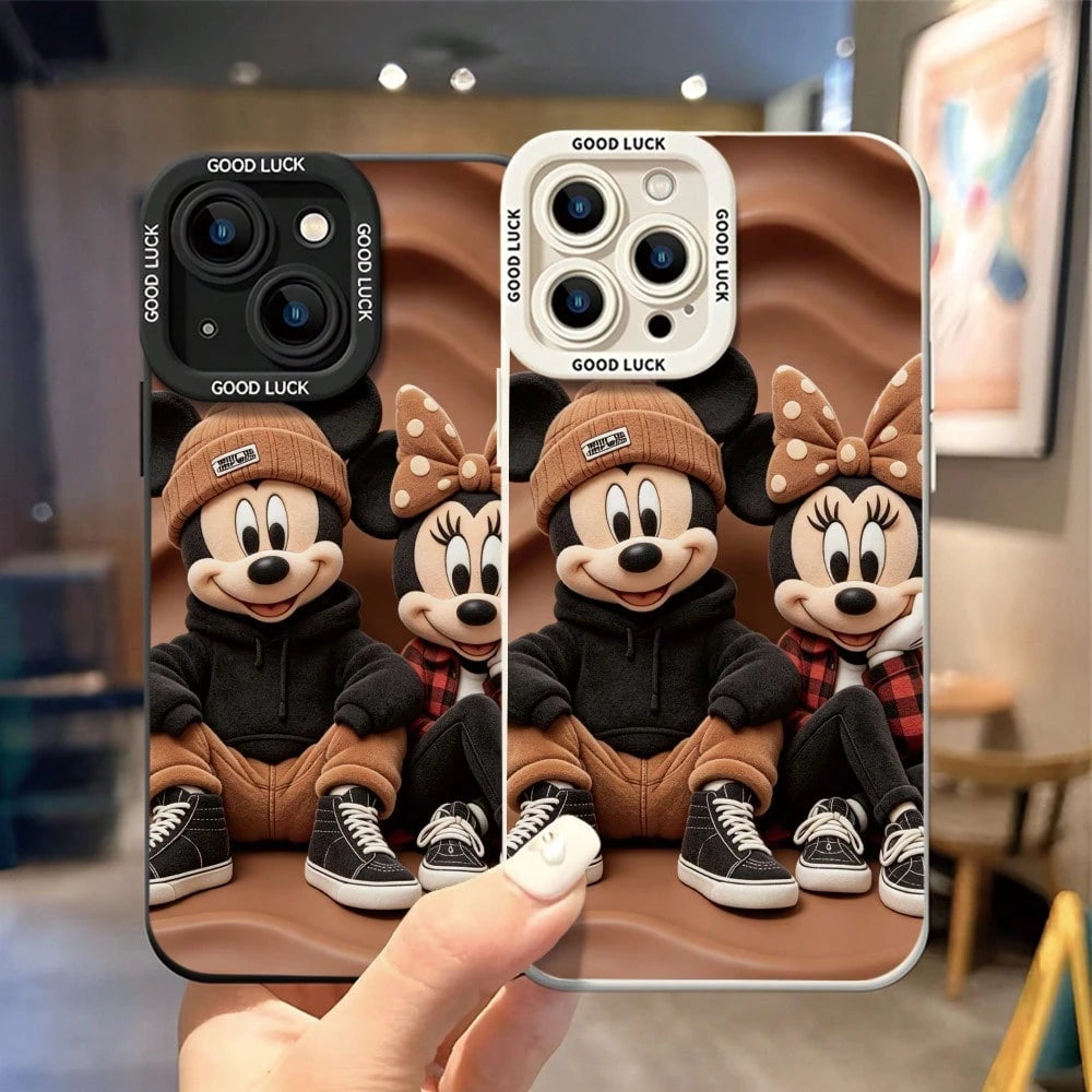 Disney. These Disney Mickey And Minnie Mouse Family Phone Cases Feature A Cute And Playful Design With A Simple And Stylish Appearance And A Smooth Feel. Made Of Eye-Catching TPU Material And Includi