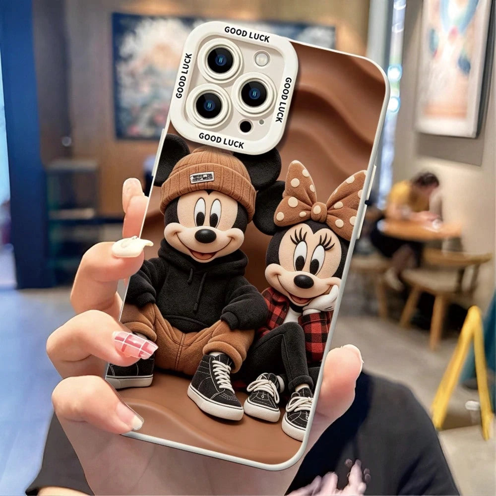 Disney. These Disney Mickey And Minnie Mouse Family Phone Cases Feature A Cute And Playful Design With A Simple And Stylish Appearance And A Smooth Feel. Made Of Eye-Catching TPU Material And Includi